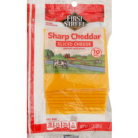 First Street Cheese, Sharp Cheddar, Sliced, 8 Ounce