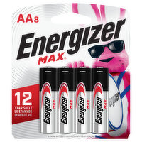 Energizer Batteries, Alkaline, AA, 8 Each