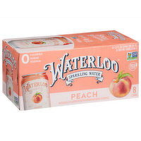 Waterloo Sparkling Water, Peach, 8 Each