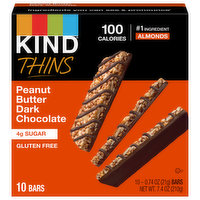 Kind Bars, Peanut Butter Dark Chocolate, Thins, 7.4 Ounce