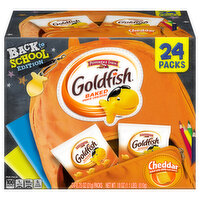Goldfish Baked Snack Crackers, Cheddar, 24 Packs, 24 Each