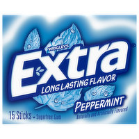 Extra Gum, Sugar Free, Peppermint, 15 Each