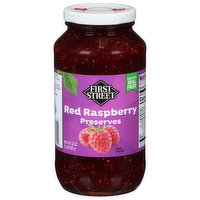 First Street Preserves, Red Raspberry, 32 Ounce