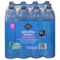 First Street Alkaline Water, Plus Electrolytes, 12 Each