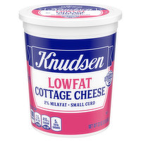 Knudsen Cottage Cheese, Lowfat, 2% Milkfat, Small Curd, 32 Ounce