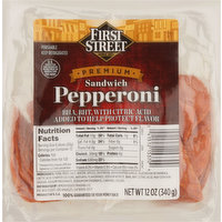 First Street Sandwich Pepperoni, Premium, 12 Ounce