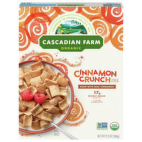 Cascadian Farm Cereal, Organic, Cinnamon Crunch, 9 Ounce