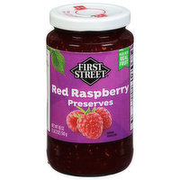 First Street Preserves, Red Raspberry, 18 Ounce