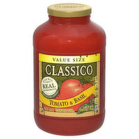 Classico Pasta Sauce, Tomato & Basil, Value Size, 44 Ounce