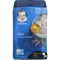 Gerber Cereal, Rice, Single Grain, 16 Ounce