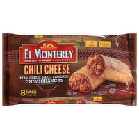 El Monterey Chimichangas, Chili Cheese, Family Size, 8 Each