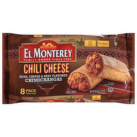 El Monterey Chimichangas, Chili Cheese, 8-Pack, Family Size, 30.4 Ounce