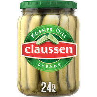 Claussen Kosher Deli-Style Pickle Spears, 24 Fluid ounce