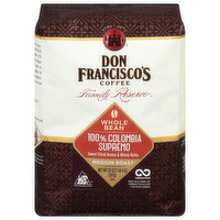 Don Francisco's Coffee, Whole Bean, Medium Roast, 20 Ounce