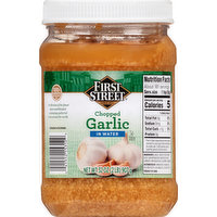 First Street Garlic in Water, Chopped, 32 Ounce