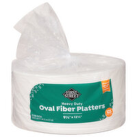 First Street Oval Platters, Heavy Duty Fiber, 125 Each