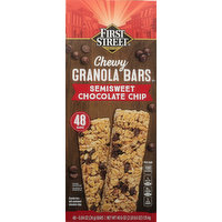 First Street Granola Bars, Semisweet Chocolate Chip, Chewy, 48 Each
