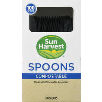 Sun Harvest Spoons, Compostable, 100 Each