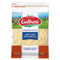 Galbani Cheese, Mozzarella, Shredded, Part Skim, 32 Ounce