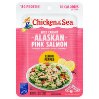 Chicken of the Sea Pink Salmon, Lemon Pepper, Alaskan, 2.5 Ounce