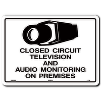 Lynch Closed Circuit TV Sign 14 x 10, 1 Each