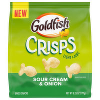 Goldfish Baked Snacks, Sour Cream & Onion, Crisps, 6.25 Ounce