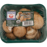 Country Fresh Mushroom Mushrooms, Organic, Baby Bella, 8 Ounce