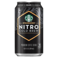 Starbucks Coffee Drink, Premium, Nitro, Cold Brew, Black, Unsweetened, 9.6 Fluid ounce