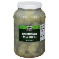 First Street Pickles, Dill Chips, Hamburger, 1 Gallon