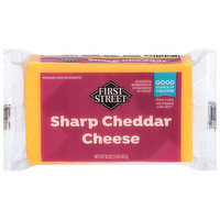First Street Cheese, Sharp Cheddar, Natural, 16 Ounce