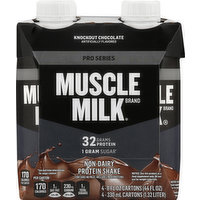 Muscle Milk Protein Shake, Non-Dairy, Knockout Chocolate, 4 Each