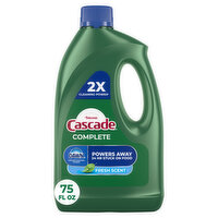 Cascade Complete Gel Dishwasher Detergent, Fresh Scent, 75 oz, 75 Ounce