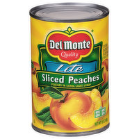 Del Monte Sliced Peaches, Lite, 15 Ounce