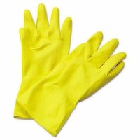 FS Yellow Latex Flock Lined Gloves X Large, 1 Each