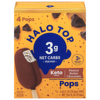 Halo Top Frozen Dessert, Keto Series, Peanut Butter Chocolate, 4 Each