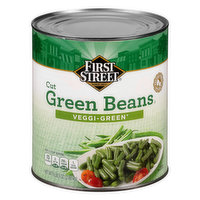 First Street Green Beans, Cut, Veggi-Green, 101 Ounce