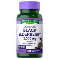 Nature's Truth Black Elderberry, 2000 mg, Quick Release Capsules, 100 Each
