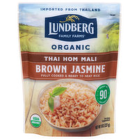 Lundberg Family Farms Rice, Organic, Brown Jasmine, Thai Hom Mali, 8 Ounce