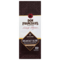 Don Francisco's Coffee, Breakfast Blend, Ground Medium, Dark Roast, 10 Ounce