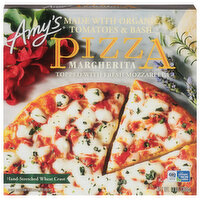 Amy's Pizza, Margherita, Hand-Streched Wheat Crust, 13 Ounce