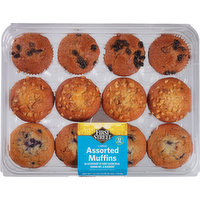 First Street Muffins, Assorted, Large, 12 Each