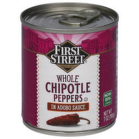 First Street Chipotle Peppers, Whole, 7 Ounce