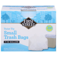 First Street Trash Bags, Twist Tie, 7-10 Gallon, Small, 200 Each