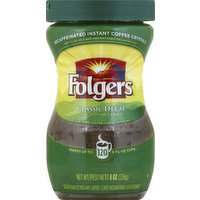 Folgers Coffee, Instant Crystals, Classic Decaf, 8 Ounce