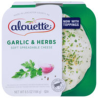 Alouette Spreadable Cheese, Soft, Garlic & Herbs, 6.5 Ounce