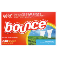 Bounce Fabric Softener Sheets, Outdoor Fresh, 240 Count, 240 Each