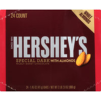 Hershey's Chocolate Bars, Special Dark with Almonds, 24 Each