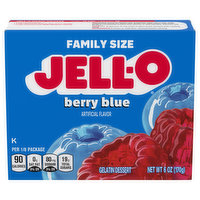 Jell-O Gelatin Dessert, Berry Blue, 6 Ounce