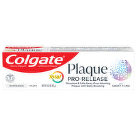 Colgate Dissolve and lift away gum harming plaque with daily brushing using Colgate Total Plaque Pro Release Whitening Toothpaste. The unique anticavity, antigingivitis, anti sensitivity toothpaste formula helps interfere with the harmful effects of plaque., 3 Ounce