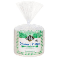 First Street Dessert Plates, Heavy Duty Fiber, 125 Each